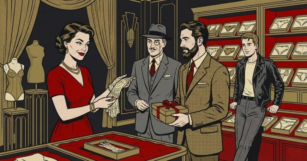 Pantyselling vendita mutande usate - Illustrazione