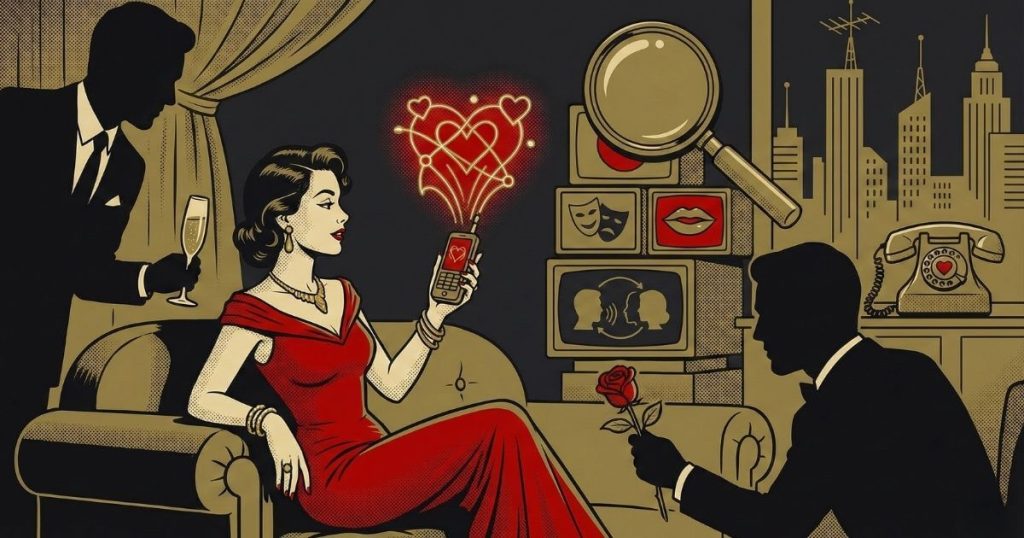 Social porno e social network per il sesso - Illustrazione